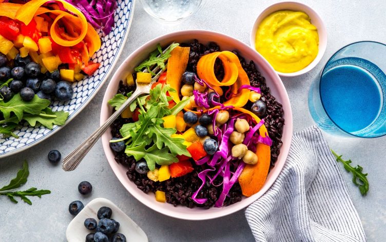 Eat the Rainbow Salad With Lemon Tahini Dressing