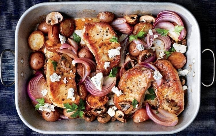 Pork Chops With Roasted Vegetables