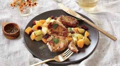 Pork Cutlets with Butternut Squash